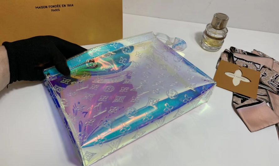 新款透明lv女士印花pvc手包